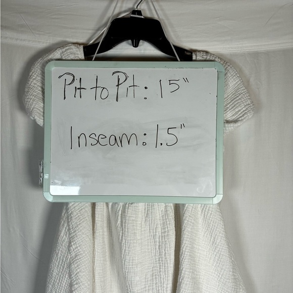 PRINCESS POLLY Women's Size 4 Romper WHITE Gauze Cotton Boho Zip Romantic Puff - Picture 8 of 8